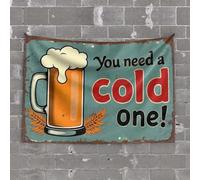 OGBD Panneau mural de cuisine Enjoy A Refreshing Cold Brew Today! Tapisserie affiches pour adolescents Panneaux décoratifs pour décoration d'intérieur (75 x 100 cm)