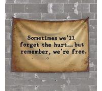 OGBD Tapestries Décoration de chambre Sometimes We'Ll Forget The Hurt... But Remember, We'Re Free Tapisserie Décoration de chambre (100 x 150 cm)