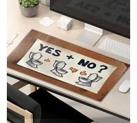 OGBD Tapis de souris amusant au choix entre oui ou non - Grand tapis de bureau