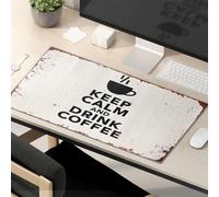 OGBD Tapis de souris avec dictons amusants Keep Calm And Drink Coffee. Tapis de souris pour jeux vidéo