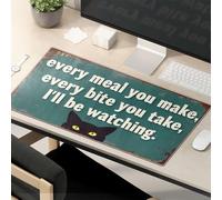 OGBD Tapis de souris sarcastique Every Meal You Make, Every Bite You Take, I'Ll Be Watching. Tapis de souris amusant Accessoires de bureau Tapis de souris de jeu