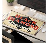 OGBD Tapis de souris sarcastique vintage noir diamant moteur signe d'huile tapis de souris amusant accessoires de bureau tapis de souris de jeu