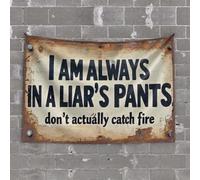 OGBD Tapisserie humoristique I Am Always In A Liar'S Pants. Don'T Actually Catch Fire - Décoration de porte de chambre, arrière-cour (75 x 100 cm)