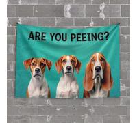 OGBD Tapisserie Man Cabe Decor Are You Peeing? Dogs Ask Décoration de porte de chambre (100 x 150 cm)