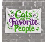 OGBD Tapisserie murale pour dortoir Motif chats sont mes personnes préférées (75 x 100 cm)