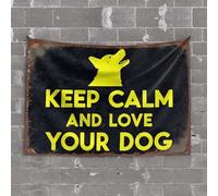 OGBD Tapisserie pour décoration de bar et maison avec inscription « Keep Calm And Love Your Dog » (75 x 100 cm)