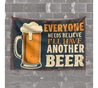 OGBD Tapisseries pour chambre à coucher avec inscription « Everyone Needs To Believe I'Ll Have Another Beer » Tapisserie décorative pour chambre à coucher Décoration de bar de sport (75 x 100 cm)