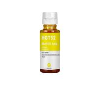 OGBtkLOrs Recharge d'encre améliorée GT51 GT52 GT53, 4 Bouteilles de 70ML par Bouteille, Compatible avec Le réservoir 450 455 500 510 515 516 519 530 559 570 610 615 651(4 PCS - Yellow)