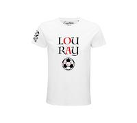 OGC Lou Ray/T-Shirt Foot 100% Coton/Idée Cadeau Originale pour Supporter de Nice (FR/ES, Alpha/Lettres, L, Taille Normale, Taille Normale)