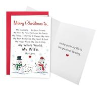 Ogeby Carte de Noël amusante pour femme, petite amie, carte de Noël romantique de la part de mari, petit ami, « Having You in My Life Is the Greatest Blessing »