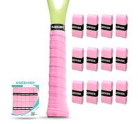 Ogeenier 12 Pack Grip Raquette Tennis Auto-adhésifs antidérapants et Anti-Transpiration pour Grip Tennis Grip Raquette Badminton,Grip Raquette Padel, Tennis, Grip Raquette Squash