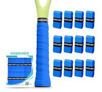 Ogeenier 12 Pack Grip Raquette Tennis Auto-adhésifs antidérapants et Anti-Transpiration pour Surgrip Tennis, Grip Tennis, Grip Raquette Badminton, Surgrip Padel, Grip Raquette Padel
