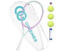 OGEENIER Raquette de Tennis de 68,6 cm pour Adultes, Raquette de Tennis pré-cordée pour débutants, Raquettes légères et récréatives avec 1 surgrip et 3 balles de Tennis
