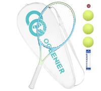 OGEENIER Raquette de Tennis de 68,6 cm pour Adultes, Raquette de Tennis pré-cordée pour débutants, Raquettes légères et récréatives avec 1 surgrip et 3 balles de Tennis