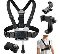 Ogetok Support de Harnais de Sangle de Poitrine Réglable pour Téléphone Portable, Support de Clip de Sangle de Poitrine pour Téléphone Portable Compatible avec iPhone, GoPro Hero, DJI Osmo, Noir