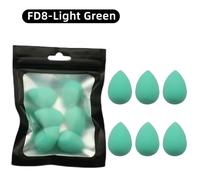 Ogeyero-Mini Éponge De Maquillage,6 Pièces,Pour Poudre De Beauté,Anti-Cernes,Fond De Teint Liquide,Cosmétique Pour Le Visage - Type Fd8 Light Green