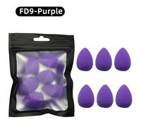 Ogeyero-Mini Éponge De Maquillage,6 Pièces,Pour Poudre De Beauté,Anti-Cernes,Fond De Teint Liquide,Cosmétique Pour Le Visage - Type Fd9 Purple