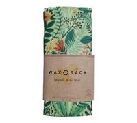 OGF® Waxosack Sacs à pain en cire d'abeille, sacs en cire d'abeille pour du pain, des légumes et du fromage toujours frais et à portée de main Vert (fleurs et herbes) L: 42 x 34 cm)