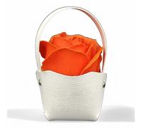 oggettando Lot de 12 marque-places rose de savon parfumé mariage, naissance, baptême, communion, diplôme, confirmation, 18, 25 et 50 ans, anniversaires et anniversaires (orange)