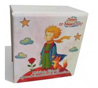 oggettando, Tirelire en faux cuir blanc Communion crucifié, petit prince bonbonnières Battes, communion, confirmation, cadeaux utiles, origine, econ PERSONALISÉ (petit prince planète rouge pers., 10 x