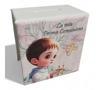 oggettando, Tirelire en similicuir blanc communion arbre petit prince bonbonnières baptême, communion, confirmation, anniversaires et cadeaux utiles, originaux et économiques (enfant avec arbre, 10 x