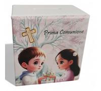 oggettando, Tirelire en similicuir blanc communion arbre petit prince bonbonnières baptême, communion, confirmation, anniversaires et cadeaux utiles, originaux et économiques (fille et enfant avec