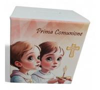 oggettando, Tirelire en similicuir blanc communion crucifix, petit prince bonbonnières baptême, communion, confirmation, anniversaire cadeaux utiles Origin Economic (paire enfants avec crucifix, 10 x