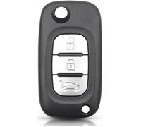 OGGIPRO 3 Boutons Clé de Voiture Télécommande Coque Boitier Clef Pliable Télécommande Coque Clé Compatible Renault Clio 3 Kangoo Master Modus Twingo