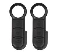 OGGIPRO Lot de 2 Boutons de Remplacement Noir pour Coque de Clé 3 Boutons compatibles avec 500, Grande Punto, Evo, Ducato, Bravo et Peugeot Boxer 3
