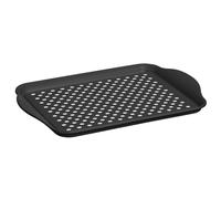 Ogi Ogi Anti Slip Serving Tray avec poignees - Bac de rectangle noir - plateau ideal pour manger un petit-dejeuner plateau de nourriture plateau