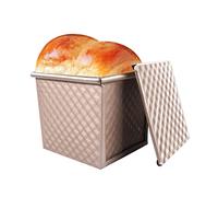 OGIBRIDI Moule à Pain pour Toast avec Couvercle Antiadhésif Pullman Moule avec Couvercle Carré Boîte à Pain Grands Moules pour Sandwich en Alliage d’Aluminium pour la Cuisson 0.55lb-250g