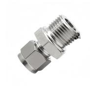 OGIZQNHA Adaptateur de connecteur Union à Double Virole de Compression en Acier Inoxydable 304 for Tube OD 6-14 mm - 1 pièce(12mmx1/8inch)