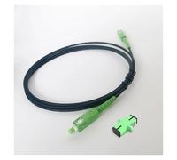 OGIZQNHA Câble de dérivation à fibre optique monomode SC/APC vers SC/APC - Rallonge intérieure de 2 M/3 M for une communication fiable(Black,200cm APC With Adapter)