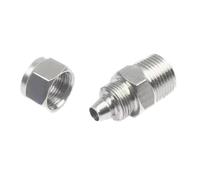 OGIZQNHA Connecteur d'écrou de Verrouillage à Torsion Rapide for Tubes de 4 à 16 mm de diamètre extérieur, raccords de tuyauterie SS304 avec Filetage mâle BSPT, 1 pièce(12mmx8mmx1/2inch)