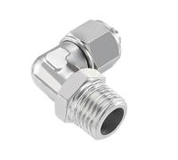OGIZQNHA Raccord pneumatique Rotatif coudé enfichable - Adaptateur de Tuyau fileté de précision for Joint de Tube métallique (1 pièce)(6mmx3/8inch)