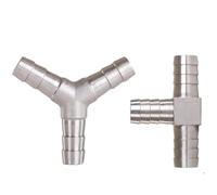 OGIZQNHA Séparateur de Tuyau en Y 304SS, connecteur de raccord de Tuyau à 3 Voies for Tuyau de 32mm, Adaptateur de coupleur Durable, 1 pièce(T-Type 19mm)