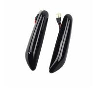 OGJFD Clignotant de rétroviseur Lot 2 Feux Position Latéraux Dynamiques LED Pour BMW Série 1 3 5 E46 E60 E61 E81 E82 E87 E88 E90 E91 E92 E93 X1 E84 X3 E83 X5 E53 Indicateur Direction(Smoked)