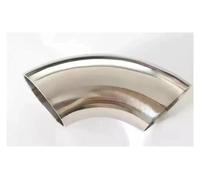 OGJFD Embout D'echappement 1.5 Épais 51mm 63mm 76mm 90 Degrés Coude Coude Tuyau 304 en Acier Inoxydable Voiture Tuyau D'échappement Silencieux Gorge Queue(1pca 76mm)