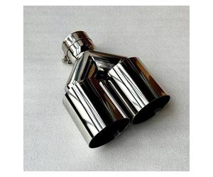 OGJFD Embouts D'éChappement Embout D'échappement Double Universel en Acier Inoxydable 1 Pièce pour BMW Tuyau d'échappement Voiture(ID 76MM-OD 89MM)