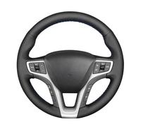 OGJFD Housse De Volant Housse Volant Cuir Microfibre Accessoires D'intérieur Voiture pour Hyundai I40 2011-2019 Protecteur de Volant(Blue Thread)