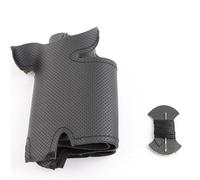 OGJFD Housse Volant Housse De Volant De Voiture À Coudre À La Main DIY pour Peugeot 207 2006-2014 Tresse en Cuir pour Volant Couverture Volant Voiture(Fil Noir)