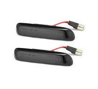 OGJFD Indicateur Rétroviseur Porte D'aile 2x Feu De Position Latéral Dynamique Pour E46 3er Limo Coupé Cabriolet Compact Coulant Clignotant 12V Lampe Répéteur Latérale(Noir)