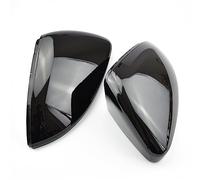 OGJFD rétroviseur latéral 2PCS Mirror Covers Caps Rearview Mirror Case Cover pour VW pour Golf MK7 7.5 pour GTI 7 7R Coque rétroviseur latéral(Bright Black)