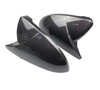 OGJFD rétroviseur latéral 2PCS Mirror Covers Caps Rearview Mirror Case Cover pour VW pour Golf MK7 7.5 pour GTI 7 7R Coque rétroviseur latéral(Motif Fibres Carbone)