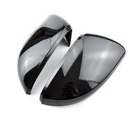 OGJFD rétroviseur latéral 2PCS Side Car Mirror Covers Caps pour VW pour GTI 6 Golf 6 R MK6 R20 pour Touran Pair Wing Rétroviseur Case Cover Trim Cap Coque rétroviseur latéral(Bright Black)