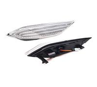 OGJFD Signalement Clignotant Retroviseur 2x Clignotants De Pare-chocs Avant Séquentiels Led Pour Cayenne 958 92A 2010-2014 Indicateur De Style De Voiture Ambre(Silver LENS)