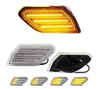 OGJFD Signalement Clignotant Retroviseur 2x Clignotants Latéraux Dynamiques Ambre Avant LED Pour Jeep Pour Gladiator JT 2020-2021 Pour Wrangler JL 2018-2021 Style De Voiture(Clear LENS)