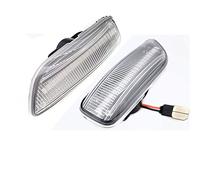 OGJFD Signalement Clignotant Retroviseur 2x Répétiteur Clignotant LED Feu De Position Latéral Pour Volvo XC90 XC70 V70 S80 S60 Lampes De Voiture Ambre Dynamique(Silver LENS)