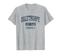 Oglethorpe Georgia GA Vintage Sports Established Navy Design T-Shirt