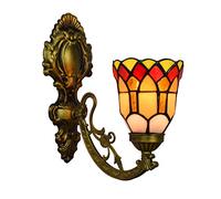 OGLFGLNY Bouchage dans la Lampe Murale 5 "Verre-tachée Britannique Modern Mirror Headlights Laut Mural de Couches Lampe Aisle Jardin Single Head Glass Wall Lampe